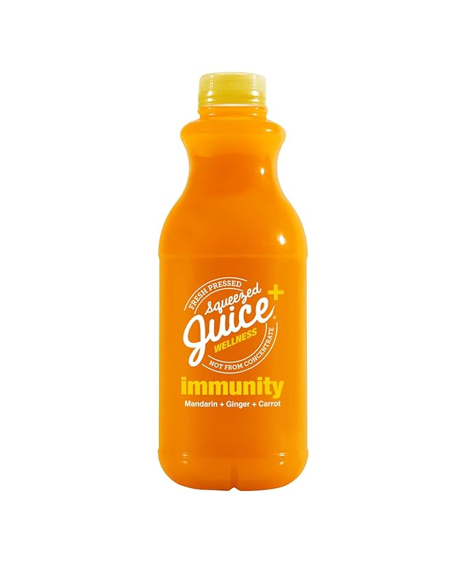 Squeezed Juice Functional MIXED BOX - 32 FL OZ Multi-Serve Bottles 3 Pack: 1 each of Power Immunity &amp Focus - 100% Juice