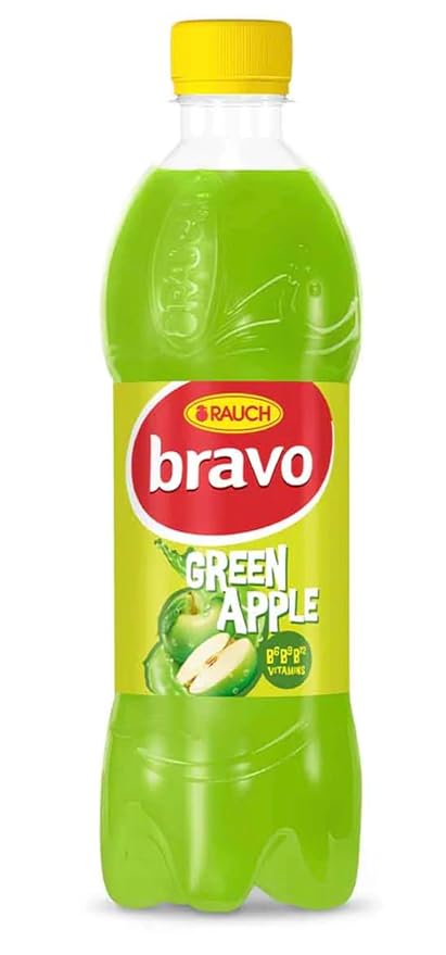 Rauch Bravo Green Apple Juice Drink Vitamin-Enriched Beverage 1.5 Liter Bottle