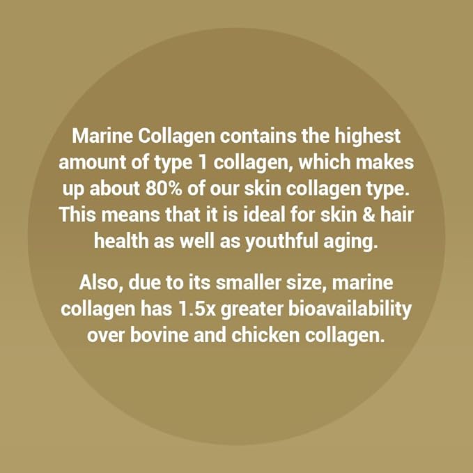 Hydrolyzed Marine Collagen Peptides Powder - Sourced from Wild-Caught Fish Pescatarian Friendly Keto Certified &amp Non-GMO - Easy to Mix - Single Ingredient (30 Servings)