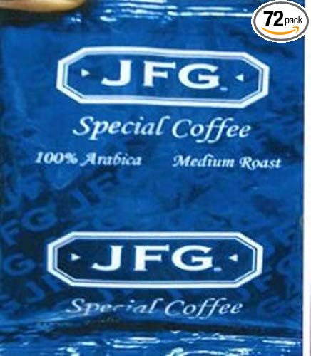 JFG 100 Arabica Coffee Special Blend 1.25 Ounce - 72 per case.