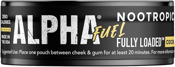 Fully Loaded Alpha Fuel Nootropic Pouches (Coconut Banana Fuel) - Nootropic Energy Pouches with Caffeine Alpha GPC Tyrosine Taurine Guarana and More