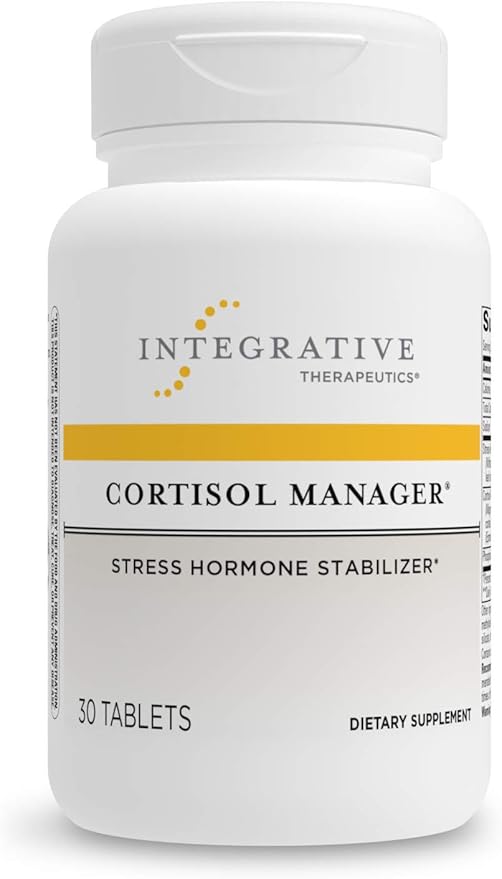 Integrative Therapeutics Bundle with Cortisol Manager 30 Tablets &amp L-Theanine 60 Capsules - Cortisol Manager for Stress Support with Ashwagandha* - L-Theanine to Support a Relaxed State*