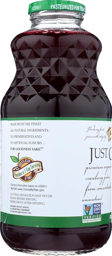 Organic Just Cranberry Juice (Pack of 12)