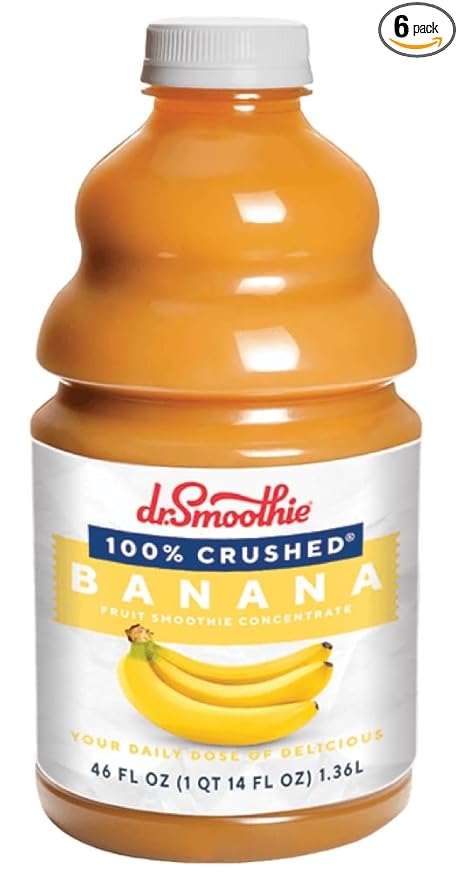 Dr. Smoothie 100% Crushed Banana Six 46oz Bottles