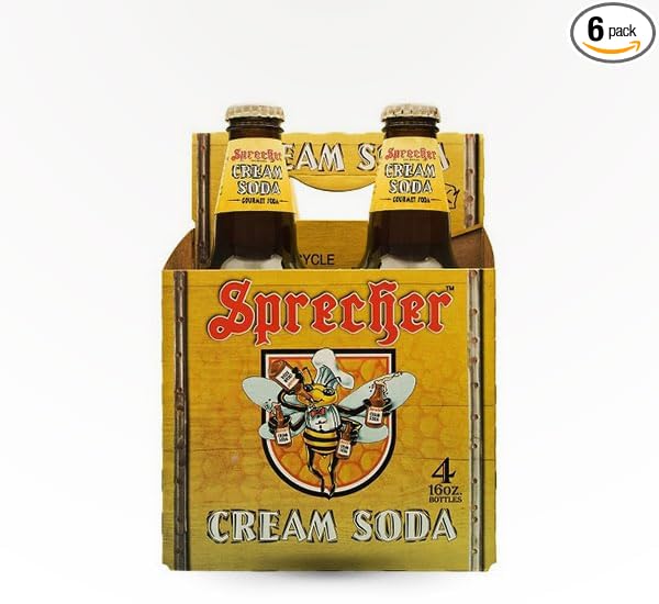 Sprecher Cream Soda Soda 64 Fluid Ounces (Pack Of 6)