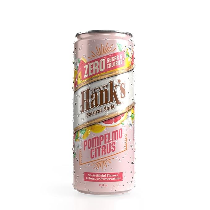 Hank's Soda ZERO Pompelmo Citrus Sparkling Beverage 12 Cans Sugar-Free