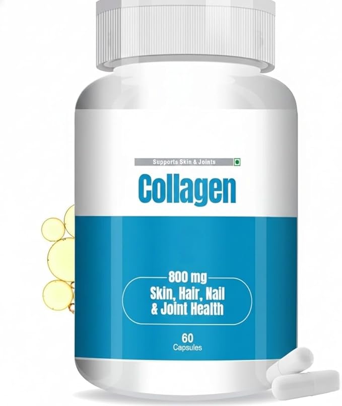 100% Veg Collagen Builder | Plant Based Collagen Support Supplement for Skin &amp Hair (Pack of 1) 60 Capsules