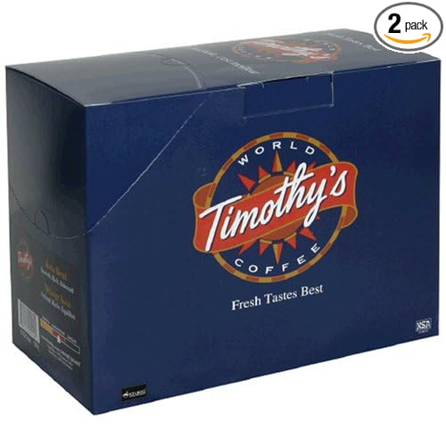 Timothy's World Coffee Kona Blend K-Cup Portion Pack for Keurig K-Cup Brewers 24-Count (Pack of 2)