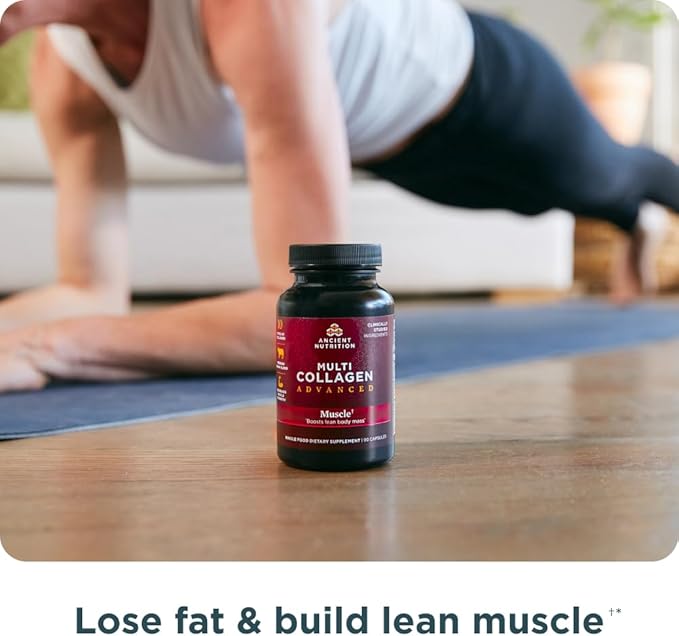 Ancient Nutrition Advanced Multi Collagen Protein Capsules Muscle 90 Count