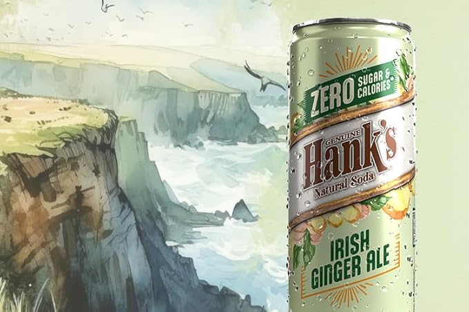 Hank's Soda ZERO Ginger Ale Real Ginger Sugar-Free 12 Cans