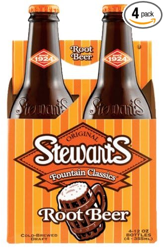 Stewart's Root Beer Soda 12 oz. - Diet 4 ct