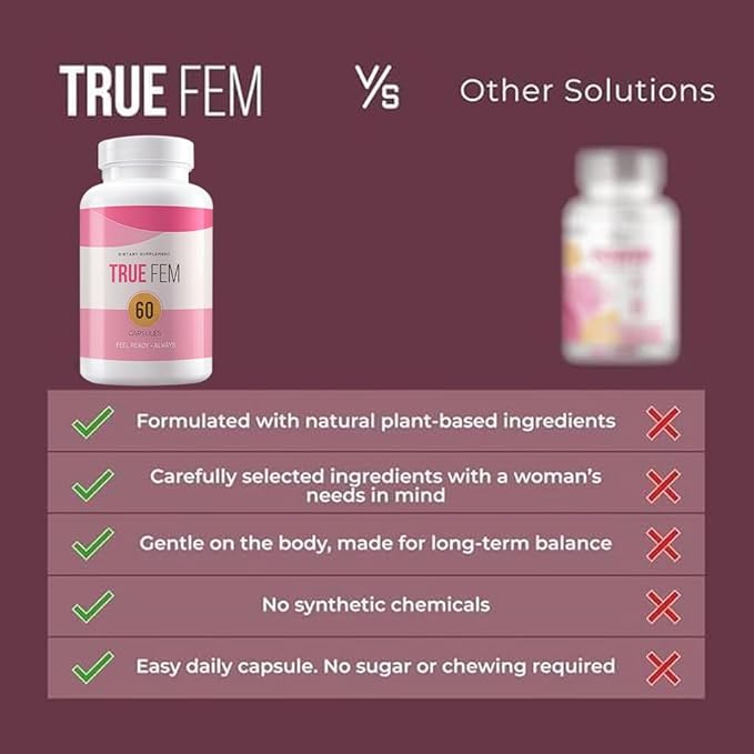 13-in-1 Vitamin Truefem 13-in-1 Capsules Vegan Non-GMO – Botanical Blend for Women’s Daily Balance