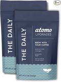ATOMO - The Daily Refill Pack (28 Servings) Functional Coffee Upgrade – Brews with Your Coffee (Not Instant) – Animal-Free Collagen Lion’s Mane Prebiotic Fiber Lower Acidity &amp Green Tea Caffein