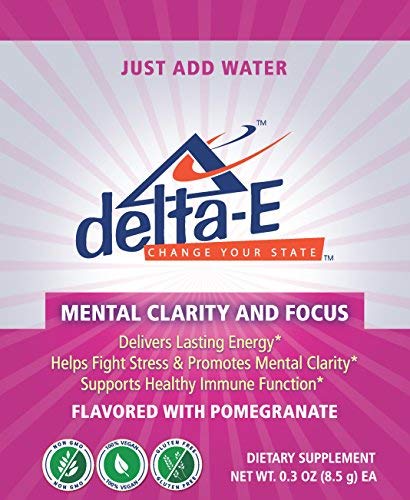 delta-E Mental Clarity &amp Focus! Energy Drink Non-GMO 100% Vegan &amp Gluten Free (7 Packets)