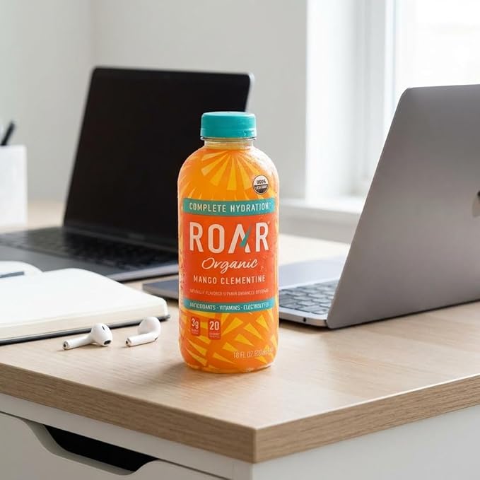 Roar Sparkling Water Variety Pack – 12 Pack 532ml Bottles – Dragon Fruit Punch Strawberry Lemonade &amp Mango Clementine – Zero Sugar Naturally Flavored Refreshing Carbonated Beverage
