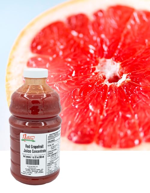 Nature Blessed 100% Pure Red Grapefruit Fruit Juice Concentrate - 1 Quart (1/32 fl oz bottle) Applications: Excellent for Home Wine Making Brewing Distilling Smoothies Mead Jelly
