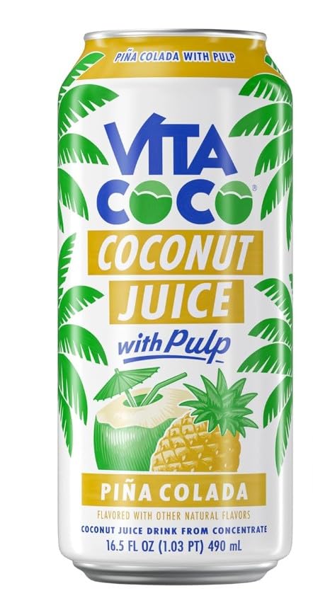 Vita Coco Pinacolada Coconut Juice with Pulp - 12 Pack
