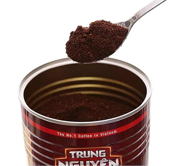 Trung Nguyen — Premium Blend — Roasted Ground Coffee Blend — Strong and Bold — Arabica &amp Robusta — Chocolate Flavor — Vietnamese Coffee 15 oz Can (Pack of 2)