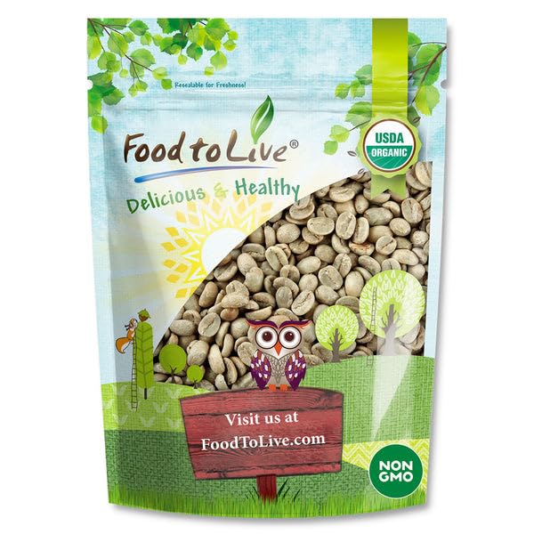 Food to Live Organic Nicaragua Arabica Green Coffee Beans 5 Pounds – Whole Unroasted Washed Bean. Fresh Crop. No-GMO Vegan Bulk