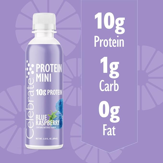 Celebrate Vitamins Collagen Mini Drink – Hydrolyzed Collagen Peptides Skin Hair Nails Joint Support – 10g Protein Types I &amp III Sugar-Free Gluten-Free Ready-to-Drink Low-Calorie Beauty &amp W