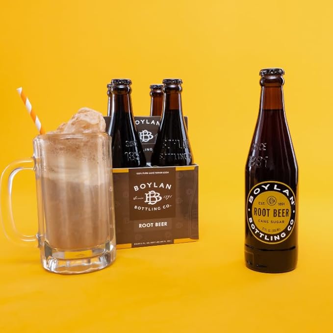 Boylan Bottling Craft Cane Sugar Soda - Root Beer 12oz Glass Bottle (12 Pack Root Beer)