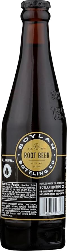 Boylan Soda Root Beer Single 12.0 OZ (Pack of 12)