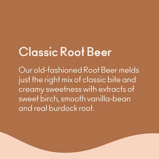 OLIPOP Prebiotic Soda Pop Classic Root Beer A New Kind of Soda Packed with Prebiotics Fiber and Botanicals Gluten Free GMO Free 12oz (12-Cans)