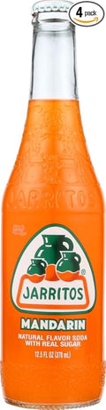 Jarritos Mexican Soda 12.5 Oz Glass Bottle (Pack of 4) (Mandarin (Mandarina)) by Jarritos