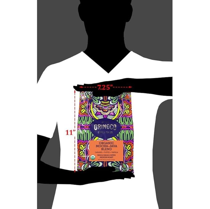 Orinoco Organic Mocha-Java Blend 2.5lb bag Medium Roast Whole Bean Coffee 100% Organic Fair Trade Arabica beans…
