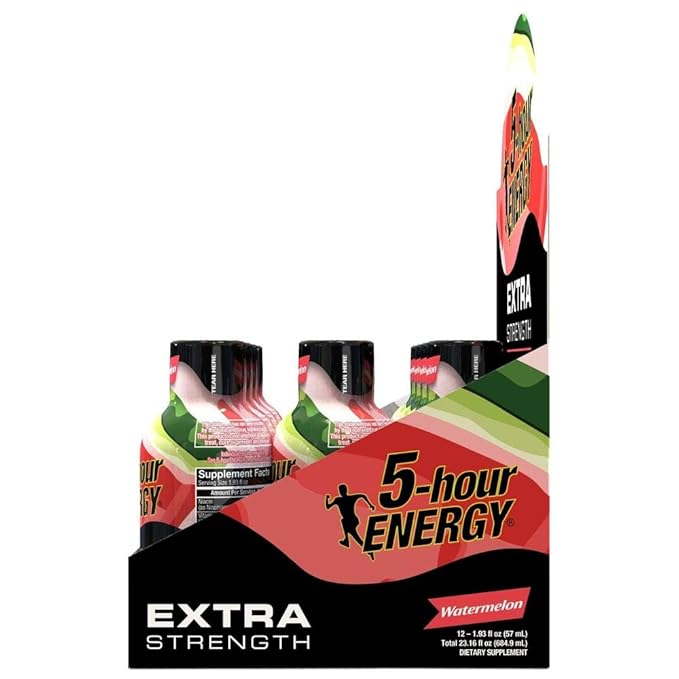 5 Hour Energy Extra Strength Watermelon Shots 1.93 Fluid Ounce - 216 per case