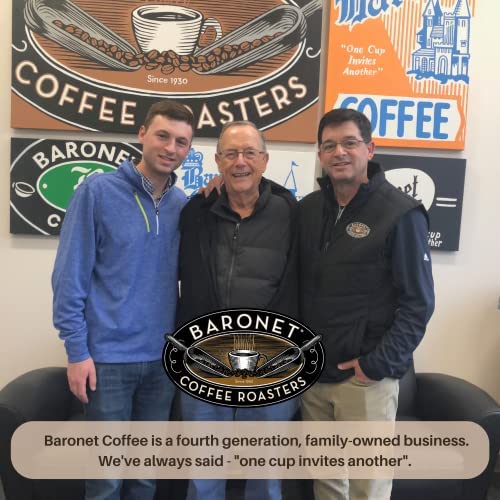 Baronet Coffee Decaf Hazelnut Coffee Pods Bag - Decaf Flavored Medium Roast - 3 Boxes of 16 Single Serve Pods - 48 Count 12 Grams - Individually Wrapped for Freshness - Rich Traditional Flavor