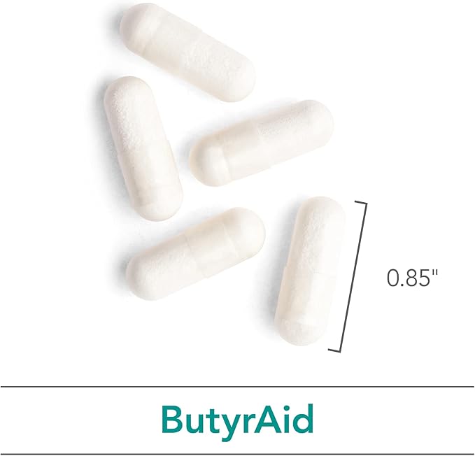 NutriCology ButyrAid Colon Lining Nutrition - Supports Gut and Colon Health - Digestive Support - Delivers 200 mg - Vegetarian &amp Hypoallergenic - 100 Servings - 100 Delayed-Release Capsules