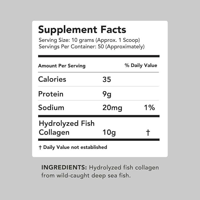 AMANDEAN Marine Collagen Duo. 500g Container + 30 Travel Packs. Hydrolyzed Fish Collagen Peptides for Skin Hair &amp Nails. Pescatarian Keto &amp Paleo-Friendly Unflavored