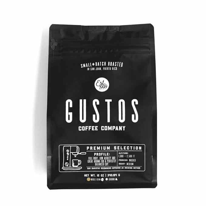 Gustos Coffee Premium Selection | Puerto Rican High End Medium Roasted Whole Bean Coffee (3 12oz)