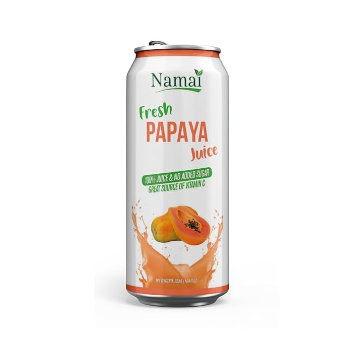Namai 100% All Natural Pure Papaya Juice No Added Sugar No Preservatives Pack of 24