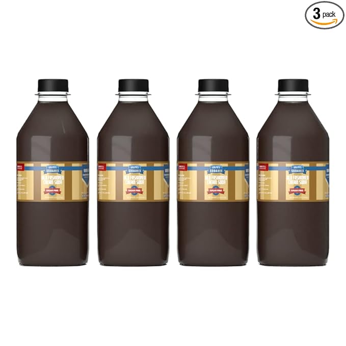 Ralph's SUGAR FREE Old Fashioned Cream Soda Sparkling Water Sodamix Flavors | Four 32oz Bottles