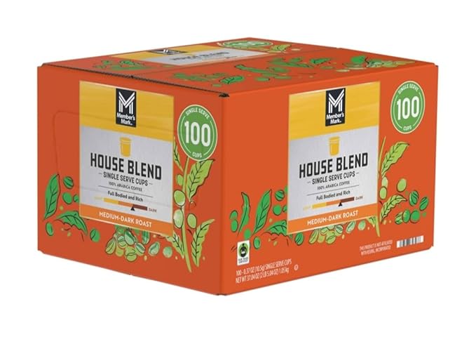 Member Mark Medium Roast Coffee Pods House Blend 100 ct.