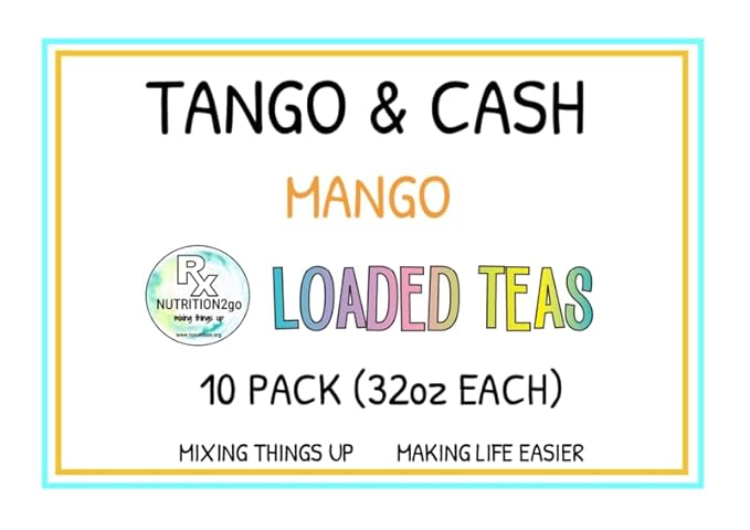 RxNutrition 2go Loaded Energy Tea (10 pack bulk Tango &amp Cash)