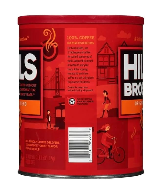 Original Blend Ground Coffee (42.5 oz 2 Pack) Smooth Rich Flavor Classic Medium Roast Resealable Freshness