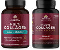 Ancient Nutrition Multi Collagen Peptides Capsules Joint &amp Mobility 45 Count + Multi Collagen Advanced Capsules Muscle 90 Count