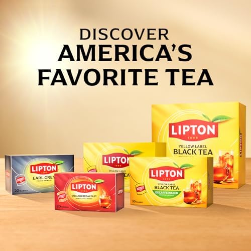 Lipton English Breakfast Tea Bags Flavored Teabags 120 Total Bags (20ct - Pack of 6)