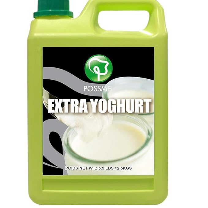 Possmei Extra Yoghurt Flavored Syrup 5.5 Pound Plastic Jar 2 Pack
