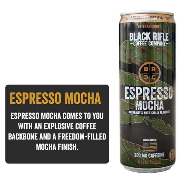 Black Rifle Coffee Company RTD (Espresso Mocha 11 Fl Oz (Pack of 12))