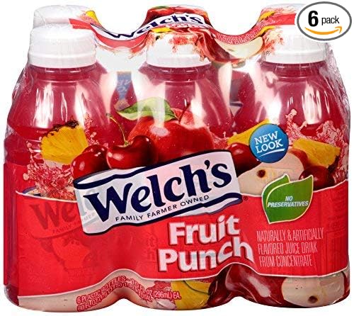 Welch's Fruit Punch 10 oz - Pack of 6
