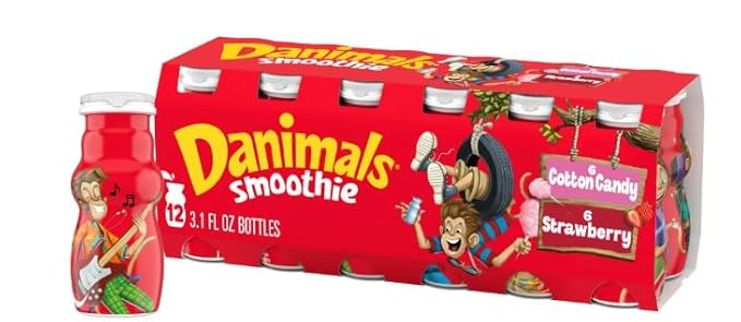 Danimals Smoothie Strawberry and Cotton Candy Dairy Drink Smoothie
