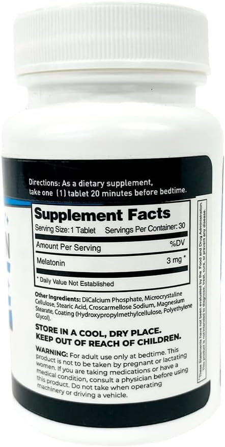 Melatonin Magic - High Grade Melatonin. Super Pure. Super Strong. Super Effective 3 mg - 3 Month Supply