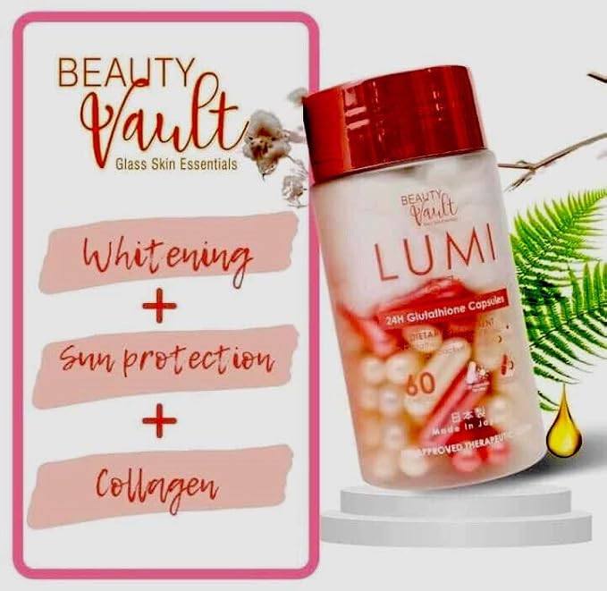 BEAUTY VAULT LUMI 24H Glutathione Capsules (60 Caps) 1 Box