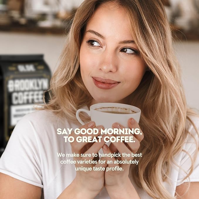 BROOKLYN COFFEE Whole Bean Breakfast Blend Light Medium Roast (5lb) Delicate Smooth Low Acidity - Fresh Bulk Coffee Beans Roasted Weekly in NYC