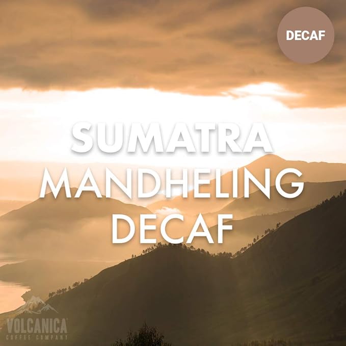 Sumatra Mandheling Decaf Coffee Beans Ground Swiss Water Processed Rainforest Certified Fresh Roasted 5 lbs
