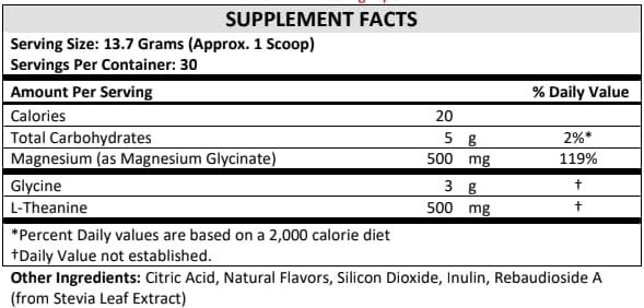 Natural Sleep Powder – Melatonin-Free Sleep Aid with Magnesium Glycinate L-Theanine &amp Glycine – Non-Habit Forming Vegan Gluten Free 30 Servings